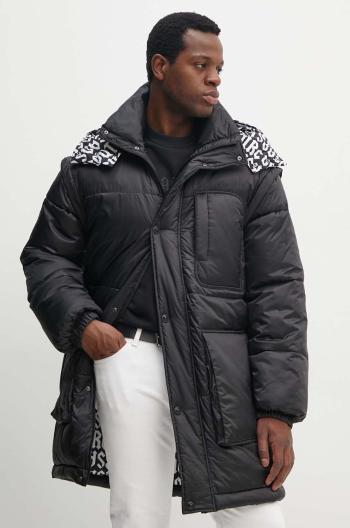 Bunda Versace Jeans Couture pánska, čierna farba, zimná, 77GAS428 CQD61