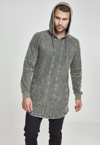 Urban Classics Terry Acid Washed Long Shaped Hoody olive