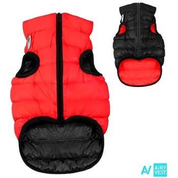 AiryVest bunda pre psy červená/čierna (CHPbu0497nad)
