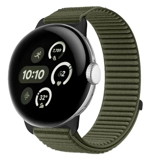 NYLON Vymeniteľný remienok pre Google Pixel Watch 4 45mm / Pixel Watch 3 45mm tmavozelený