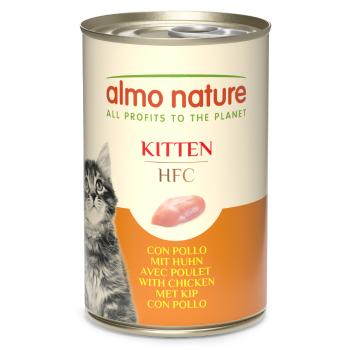 Almo Nature HFC gazdaságos csomag 12 x 140 g - Kitten: csirke