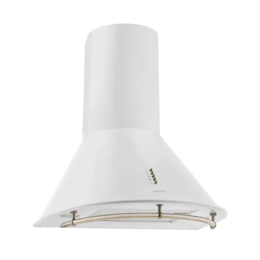 Klarstein Lumio Neo, digestor, 60 cm, komínový, 610 m³/h, retro dizajn, nehrdzavejúca oceľ, biely