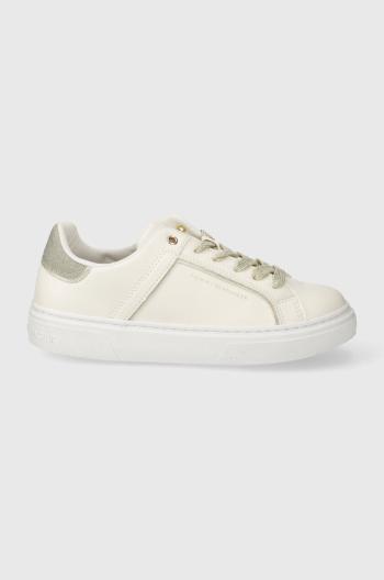 Detské tenisky Tommy Hilfiger béžová farba