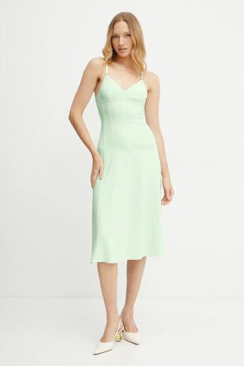 Šaty Elisabetta Franchi tyrkysová farba, mini, rovný strih, AB74852E2