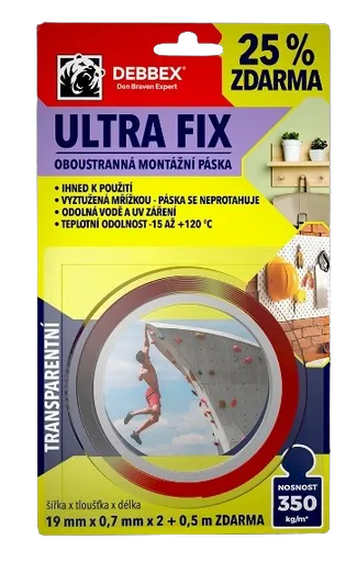DEBBEX ULTRA FIX - Obojstranná montážna páska 19mm x 0,7mm x 2,5m