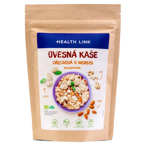 HEALTH LINK Ovsená kaša orechová s morušou BIO 300 g