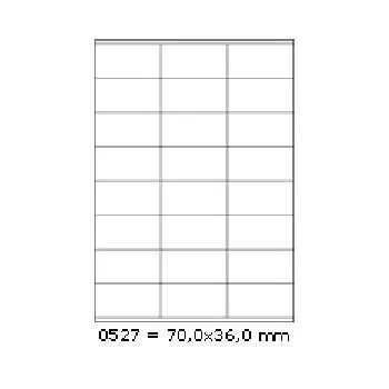 Samolepiace etikety 70 x 36 mm, 24 etikiet, A4, 100 listov
