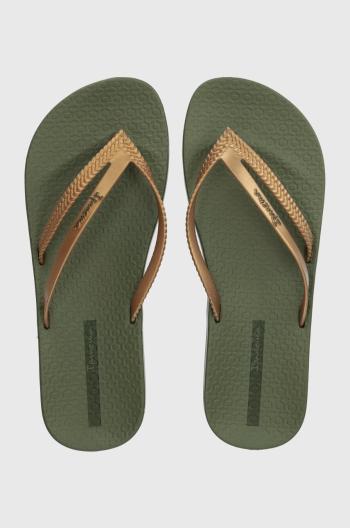 Žabky Ipanema BOSSA SOFT V dámske, zelená farba, na plochom podpätku, 82840-AQ440