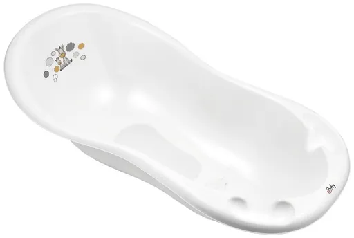 MALTEX Vanička Zebra 100 cm so štupľom a protišmykovou podložkou - white