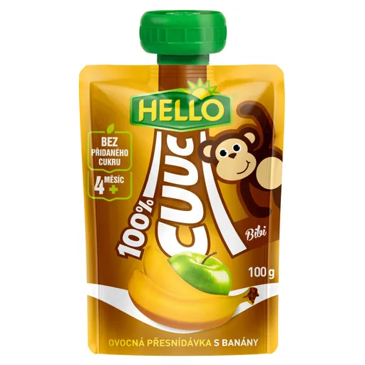 HELLO Cuuc kapsička s banánmi 100 g x 12 kusov