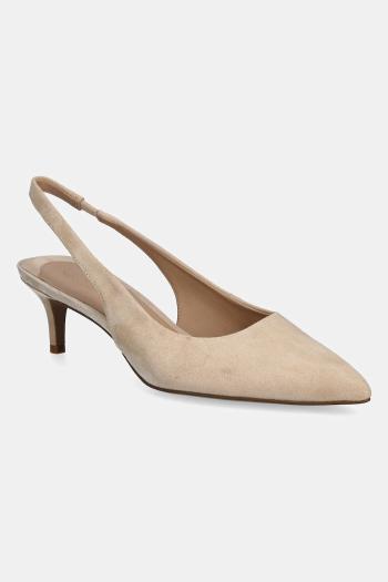 Semišové lodičky Lauren Ralph Lauren Lolah II béžová farba, 802959263004