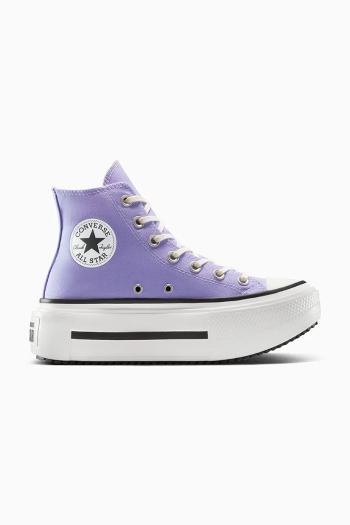 Tenisky Converse Chuck Taylor All Star Lift Double Stack fialová farba, A15206C