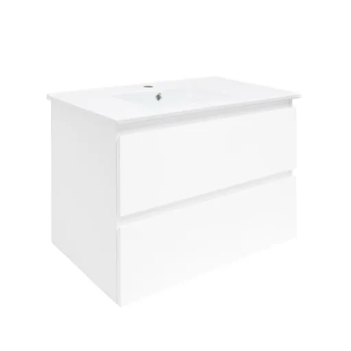 Kúpeľňová skrinka s umývadlom SAT B-Way 79x50x45 cm biely lesk BWAY280WU4BI