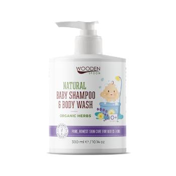 WOODENSPOON Detský sprchový gél a šampón na vlasy 2v1 s bylinkami 300 ml