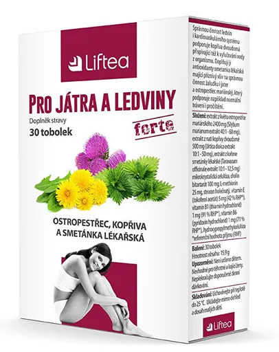 Liftea Pre pečeň a obličky Forte 30 kapsúl