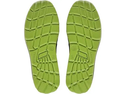 Obuv poltopánka CXS TEXLINE RAB S1, s oceľ.šp., čierno-zelená, veľ. 45