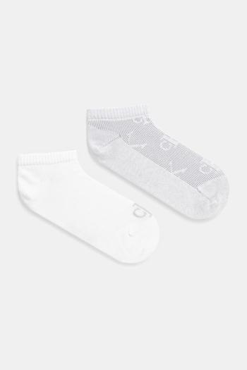 Ponožky Calvin Klein Jeans 2-pak dámske, biela farba, 701232667