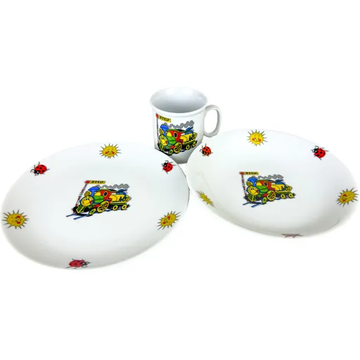 Thun 3-dielna detská jedálenská súprava Vláčik