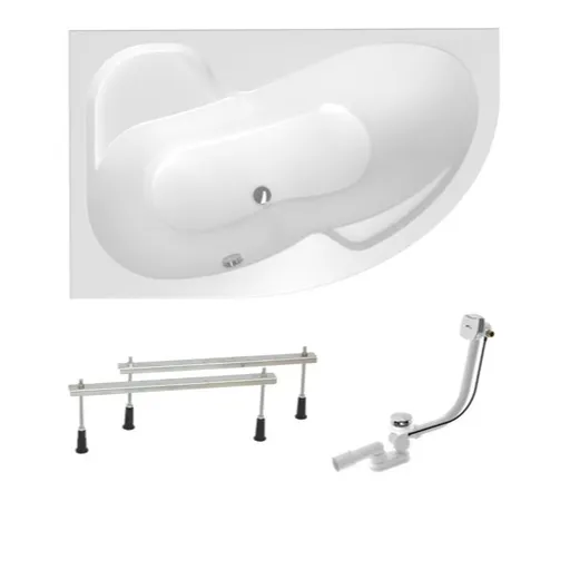 Asymetrická vaňa Laguna Fortuna Plus 170x100 cm akrylát ľavá SIKOFO1700LAPN