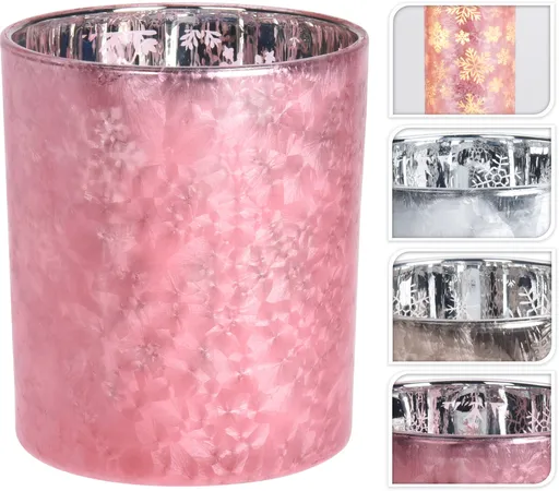 MAKRO - Svietnik sklo 8cm rôzne farby