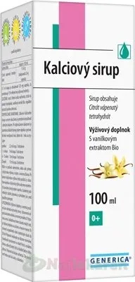 GENERICA Kalciový sirup s vanilkovým extraktom 100 ml
