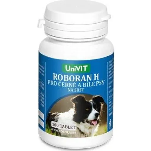 Roboran H na srsť a kožu pre čierne a biele psy 100tbl
