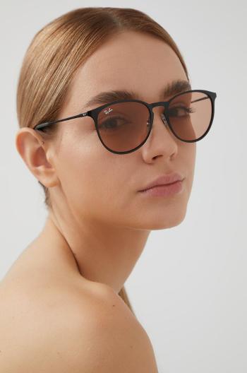 Slnečné okuliare Ray-Ban ERIKA METAL dámske, čierna farba, 0RB3539