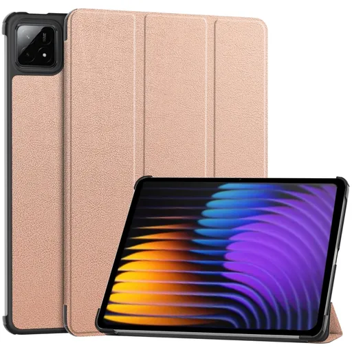 LEATHER Zaklápací kryt pre Xiaomi Pad 7 / Pad 7 Pro ružový