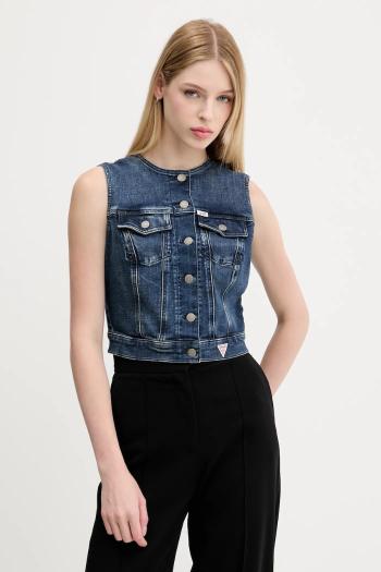 Rifľová vesta Guess Originals modrá farba, jednoradová, W5YN71 D4H1D