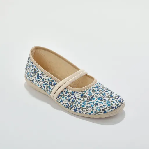 Baleríny s gumkami a potlačou kvetín