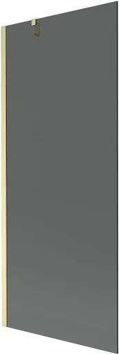 MEXEN/S - Next vaňová zástena FIX 80 x 150, grafit, zlatá kartáčovaná 895-080-000-00-40-55