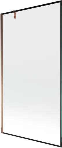 MEXEN/S - Next vaňová zástena FIX 100 x 150, čierna dekor, růžové zlato 895-100-000-00-70-60