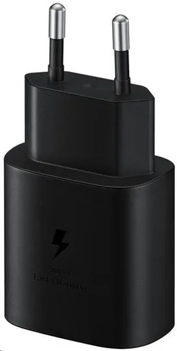 Samsung cestovná nabíjačka EP-TA800XBE, Quickcharge 25W, kábel USB-C, čierna