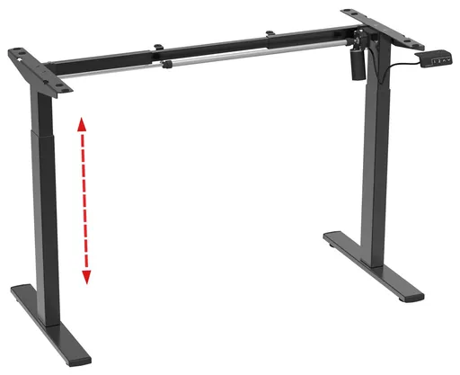 VCM Rám psacího stolu E-Lona, černý