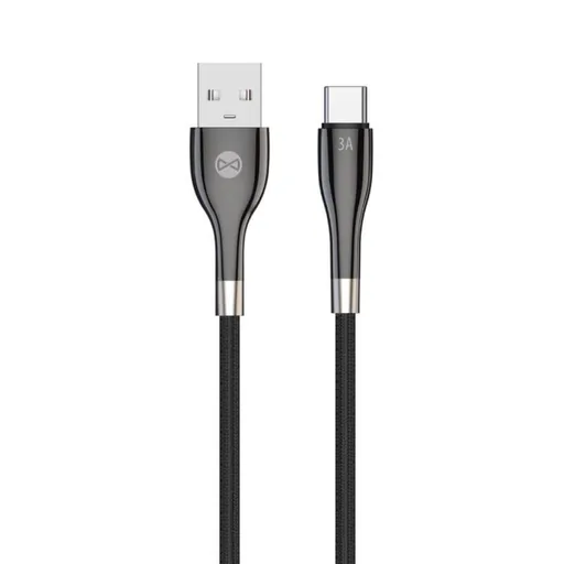 Dátový kábel Forever Sleek USB/USB-C 1m 3A čierny