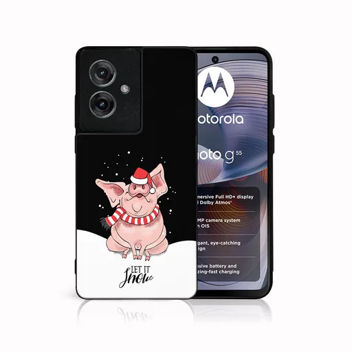 MY ART Kryt s vianočným dizajnom Motorola Moto G55 5G LET IT SNOW (075)