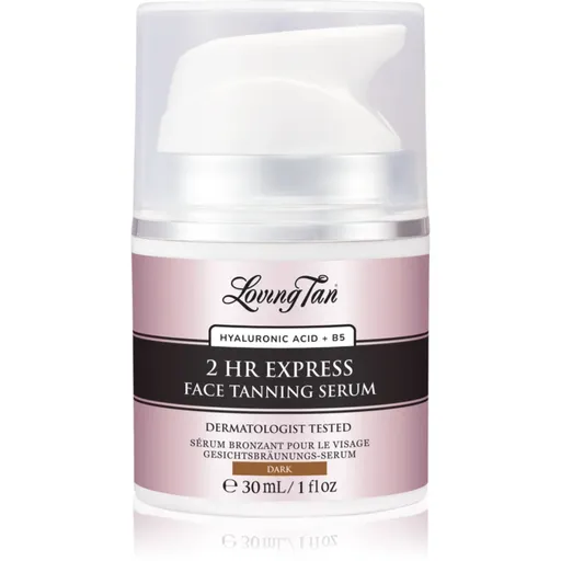 Loving Tan 2 HR Express samoopaľovacie sérum na tvár odtieň Dark 30 ml