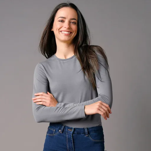 Strečové tričko s okrúhlym výstrihom