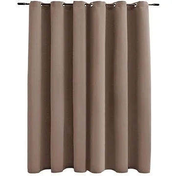 Zatemňovací záves s kovovými krúžkami taupe 290 x 245 cm (134437)