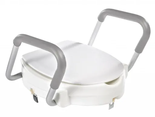 RIDDER - HANDICAP WC sedátko zvýšené 10cm, s madlami, biele A0072001