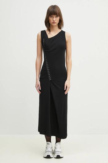 Šaty MM6 Maison Margiela čierna farba, maxi, priliehavá, S52CT0786