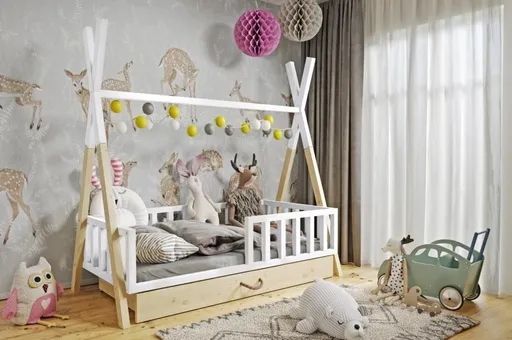 Elvisia Detská posteľ WILLIE so zásuvkou | 80 x 160 cm Farba: Biela