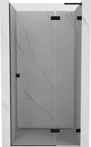 MEXEN/S - Lunar L sprchové dvere krídlové pravé 110, transparent, čierna 834L-110-000-70-00-P
