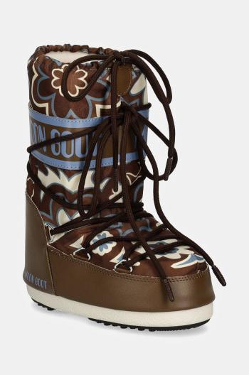 Detské snehule Moon Boot ICON FLOWER hnedá farba, 80D1402940