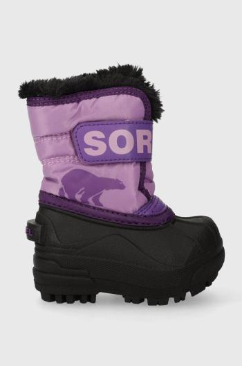 Detské snehule Sorel Toddler Snow Commander fialová farba