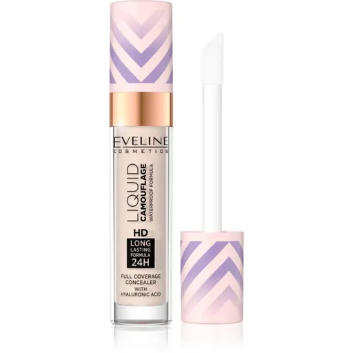 Eveline Cosmetics Liquid Camouflage vodeodolný korektor s kyselinou hyalurónovou odtieň 01 Light Porcelain 7.5 ml