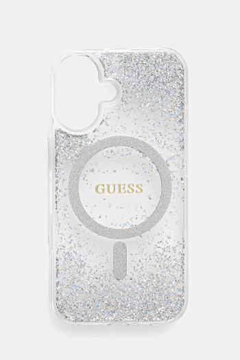 Puzdro na mobil Guess iPhone 16 strieborná farba, GUHMP16SRGRGES