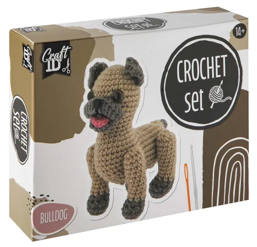 RMS Kreatívna sada na háčkovanie 16cm buldok