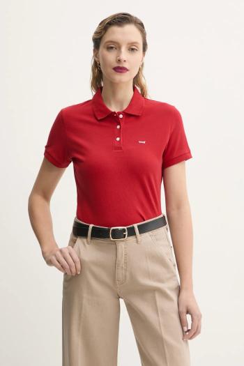 Polo tričko Levi's dámske, červená farba, 52599
