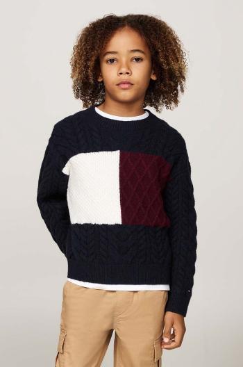 Sveter Tommy Hilfiger tmavomodrá farba, KB0KB09251